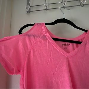 arizona Jeans hot pink cold shoulder t shirt